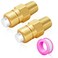 678169004 Thermal Relief Valve-2 PACK,Brass Thermal Release Valve for Pressure Washer Pump,1/4 Inch NPT Thermal Relief Valve for Homelite Ryobi Dewalt Pressure Washer (A)