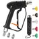 M MINGLE Pressure Washer Gun with Swivel, Universal Power Washer Gun with 3/8'' Quick Connect, M22 14mm and M22 15mm Fittings Black