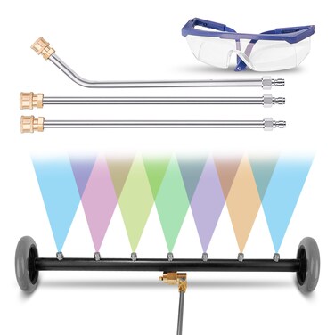 Selkie 24" Undercarriage Cleaner,2-in-1 Undercarriage Pressure Washer,Surface Cleaner Water Broom with 3pcs Extension Wand and Quick Connect Pivot Coupler 4000psi,Underbody Car Washer