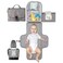 Portable Diaper Changing Pad for Newborn Girl &amp; Boy Baby with Detachable Wipes Pockets &amp;- Fully Padded &amp; Waterproof Travel Changing kit for Baby