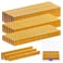 Glarks 2800Pcs 18 Gauge Narrow Crown Staples, 3 Sizes 1/2", 3/4", 1" Galvanized Crown Narrow Staples Assortment Kit for Electric Stapler, Pneumatic, DIY Home Improvement (Gold)
