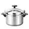 Luxshiny Stainless Steel Pressure Cooker, Gas Stove Top Pressure Canner 7L Safety Aluminum Canning Pot Household Cooker Pot Induction Cookware Pot Silver