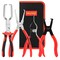 TOOLEAGUE 4Pcs Fuel Line Pliers Set, Hose Remover, 9&quot; Fuel Filter Caliper, Hose Pipe Clamp Clip, 80 Degree Disconnect Pliers Set for Auto Maintenance with Storage Case