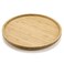 Round Bamboo Tray, Wood Serving Tray, Wooden Platter, Wood Charcuterie Board, Decorative Tray for Coffee Table, 11.8 inch