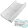YENING Baby Diaper Changing Pad for Dresser Top with Cover Waterproof Lining Foam Contoured Changing Table Pads Topper 31" x 16" Grey