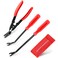 Etre Jeune Clip Removal Tool, 3 Pcs Clip Pliers Set Fastener Remover, Auto Trim Removal Tool Kit Door Panel Removal Tool Push Pin Pliers Pry Tools Automotive, Red