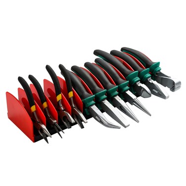 Reniteco Plier Organizer Black Pliers Holder With Adjustable Dividers Non-Slip Rubber Base for Customizable Versatile Plier Set Storage Rack