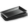 YHOSSEUN Ceramic Serving Platters Set of 4, Rectangular Serving Platters and Trays for Food, Sushi, 9.8 In Serving Dishes for Entertaining, Matte Black Serving Plate Halloween Table Decor