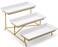 Yedio 3 Tier Serving Tray Set 14 Inch Porcelain Tiered Serving Platters, Collapsible Sturdier Stand with Stable Cross Bars, Three Layer Serving for Party Entertaining Food Display Fruit Dessert