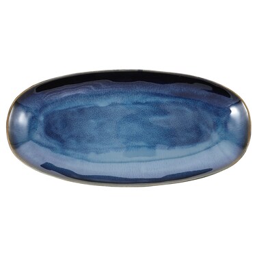 Cabilock Ceramic Serving Platters Ceramic Sushi Plate Japanese Style Oval Sushi Platter Porcelain Charcuterie Serving Trays Home Kitchen Platters for Serving Food Entertaining Parties, L