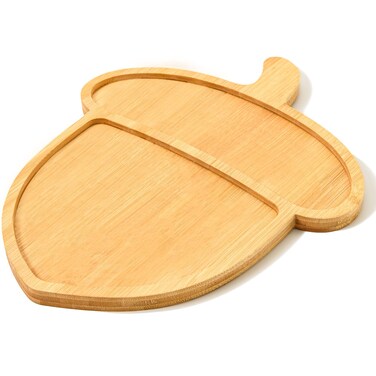 AWIZOM Christmas Tree Wooden Serving Tray Christmas Bamboo Platter Wooden Snack Cheese Charcuterie Board Christmas Tree Wood Dish Plate for Xmas Holiday Housewarming Present,14.96x11.14x0.59