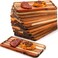 Roshtia 12 Pcs Acacia Wood Serving Tray Rectangular Wooden Serving Platter Christmas Dinner Plates Wood Cheese Charcuterie Board for Food Vegetable, Charcuterie, Appetizer, 8'' x 12''