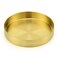 Gold Tray Round Serving Platter - Metal Decorative Plate for Bar Club Lounge Coffee Table Centerpieces Perfume Vanity Jewelry Display Cosmetic Storage Counter Bathroom Organizer (8" W 1.1" H)