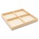 DIY Square Wooden Divided Serving Tray 12 x 12-inch, Pack of 1 4-Section Candy Tray for Vegetable &amp; Fruit Party Platters, by Woodpeckers
