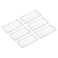 uxcell 6Pcs Serving Tray Small White Mini Tray 4" x 8" Plastic Rectangular Wooden Serving Trays Decorative Ottoman Platter for Breakfast Kitchen Bathroom
