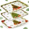 Zubebe 3 Pcs Christmas Serving Tray 13 x 10 Inch Reusable Merry Christmas Platter Red Black Green Christmas Plates Xmas Serving Dishes for Holiday Winter Party Decoration(Tree)