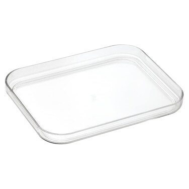 Rectangle Durable Acrylic Collection Serving Trays &amp; Platter for Kitch, Beverage, Drink, Food or Bathroom (Clear 25x20x2.4cm)