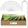 Pelopy 100 Pcs Irrigation Drip Tubing Landscape Staples 5 Inch J Shape Garden Stakes Galvanized Lawn Pins for Drip Tubing (Hold up to 5/8" Drip Tubing)