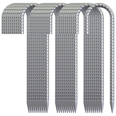 Rebar Stakes 24 Inch 40 Pack Straight Ground Stakes 1/4 Inch Diameter Heavy Duty Metal Spikes with Chisel Point End for Landscape Timber, Cement and Concrete Form, Black