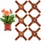 6 Pcs Plant Pot Stand Riser Adjustable Cuttable Plastic Under Plant Stand Plants Drainage Stand Prevent Water Damage Plant Pot Stand for Outdoor Indoor Plant Pot Holder Garden Patio (Brown, 12 Inch)