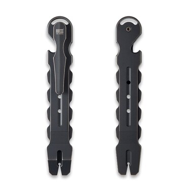WeKnife Gesila Mini Pocket Flat Pry Bar Crowbar Multifunction EDC Titanium Tool Nail Puller Survival Opener No-Slip And Corrosion Resistant A-08A(Black)-1 PACK