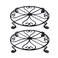 NSYOOMH 2 pack 10"-12" Rustproof Black Metal Plant Stands Heavy Duty Plants Holder Outdoor Indoor, Round Wrought Iron Flower Planter Pot Stand, Corner Gardening Pumpkin Stand - 10Inches