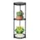 Extra Wide 10.2" Metal Plant Stand Indoor Outdoor, 3 Tier Tall Corner Plant Stands for Multiple Plant, Tiered Plant Shelf Heavy Duty Flower Stand Display Rack for Living Room Patio Balcony, Black