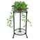 YHIJURS 20.3inch Outdoor Plant Stand,2 Tier Indoor Tall Plant Stands,Metal Heavy Duty Iron Corner Flower Potted Stands,Plants Shelf, Planter Holder, Art Decor for Garden-Black