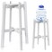 Barydat 27" Wood Water Dispenser Floor Stand, Floor Wood Stand, Natural Wooden Floor Stand Water Jug for 1-5 Gallon Water Bottles/Crocks Water Jug and Plant Stand Holds up to 5 Gallons(White)