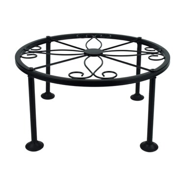FOHOLA 1 Pack Potted Plant Stand, Rustproof Iron Black Potted Holder Perfect for Heavy Duty Garden Container, Beverage Dispenser, Balcony, Porch, Patio