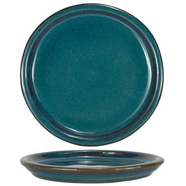 W&amp;W Ceramic Plant Saucer - Plant Trays for Indoor Pots (Teal, 8 inches, 2 Packs)