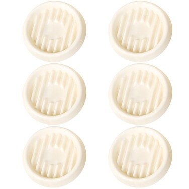 Kirmoo Plant Saucers Flower Pot Drip Trays Plastic 6 Pack,Small Plant Trays for Indoors No Holes Round Succulent Cactus Pot Holder 2inch 2.5inch 3inch 4inch (Ivory, Small(for 2~2.5 Inch Pot))