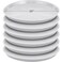Eccliy 6 Pack Plastic Plant Saucer Heavy Duty Planter Saucers Large Plant Pot Saucers Plastic Water Trays for Indoors and Outdoors Flower Plant Plant Drip (White,25 Inch)