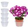 Curtis Wagner Plastics Drip Pan Plant Saucers (5-Pack) - Clear, Round (Diameter: 11" Base, 12" Top, 1.25" Depth) Thin Plastic Planter to be Used as Indoor Pot &amp; for Outdoor Plant Pots