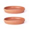 YBX 8-inch Plant Saucer Premium Terracotta Saucer Round Ceramic Plant Trays, Pack of 2 (Nature/Terracotta)