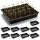 RooTrimmer Seed Starter Tray, 10 Packs Plant Tray, Durable Plastic Growing Trays, Stackable Seedling Starter Trays Perfect for Indoor, Outdoor, Greenhouses, 16.5" L x 13.2" W x 2.8" H - Black