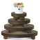 DEMULANS Wood Plant Stand Set of 4,mini Plant Stool 10 8 6 4 Inch, Wooden Display Risers Round Pedestal Counter Decor Holder Tiered Tray for Indoor Home Kitchen Patio Decoration (Dark Brown-4pack)