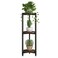 YIZAIJIA Plant Stand Indoor Corner Tall 3 Tier Metal Modern Flower Storage Plant Shelf Holder for Living Room Balcony Garden,Black (3 Tier-Black Round)