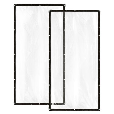 Cosmos 2 Pcs Clear Tarp Cover Heavy Duty Transparent Plastic Tarpaulin Rain Tarp with Grommets for Garden Greenhouse Plant Cover Balcony Patio Outdoor Camping, Waterproof &amp; Tear Resistant, 78 x 39 in