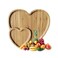 Wooden Serving Tray Heart Shaped Cheese Board Salad Plate Dinner Plate Cake Plate Decorative Serving Platter Plate for Snack Candy Food Fruit Valentines Day Decor (Size:10.63x10.63x0.63inch)
