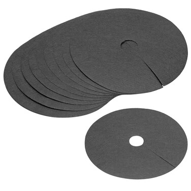 MECCANIXITY Tree Mulch Ring 10.6" Nonwoven Tree Protector Mat Plant Cover for Weed Control Round Weed Barrier Black 10 Pack