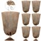 Reusable Winter Burlap Plant Covers Bags Warm Plant Bags with Drawstring Large Burlap Sack Plant Blanket Burlap Frost Cover for Cold Winter Outdoor Garden Fruit Trees Protection (6 Pcs)
