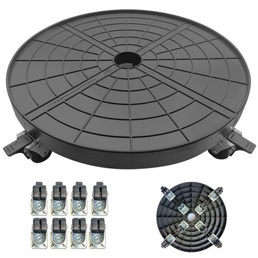 20 Inch Heavy Duty Plant Caddy with 360&Acirc;&deg;Lockable Wheels,600 Lbs Capacity,Outdoor Indoor Rolling Plant Stand with Casters,Black Large Plant Dolly Potted Planter Cart for Big Flower Pots Plant Pots