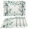 Eucalyptus Leaves Cloth Placemats for Dining Table Set of 4 Woven Place Mats Rectangle Fabric Table Mats