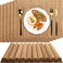 Set of 24 Bamboo Placemats 15.8x12 Inch Sushi Rolling Mat Japanese Style Mat Natural Wicker Place Mats Washable Heat Resistant Table Mats for Christmas Dinner Kitchen Wedding Party(Bamboo Color)