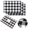 Aneco Buffalo Plaid Placemats Checkered Place Mats Double Layer Placemats 13 x 19 Inches Decorative Kitchen Cotton Table Placemats, Black and White (4)
