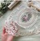 4Pack 15x21-in Large Beige Retro Lace Placemats, French Crochet Doilies, Handmade Embroidered Table Mats, Place Mats Cup Mat