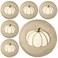 Gandeer Thanksgiving Placemats Set of 6 Fall Placemats Autumn Farmhouse Harvest Table Mats Polyester Place Mats 15 Inch Round for Table Party Home Dining Kitchen Decor(Pumpkin)