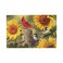 Fiokroo Rustic Sunflowers Floral Cardinal Birds Placemats Set of 4 Table Mats Table Tableware Place Mats with Non-Slip Heat-Resistant Washable for Dining Home Kitchen Party Indoor