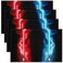 Lightsaber 12x18 Inch Placemats for Dining Table,Red Blue Tie Dye Waterproof Table Place Mat for Party Decoration,Future Technology Washable Table Mats Set of 4